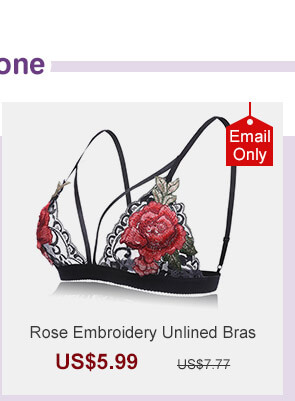 Rose Embroidery Unlined Bras