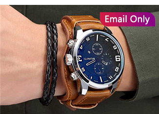 Mens Leather Watch