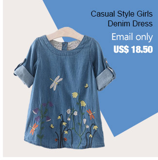Casual Style Girls Denim Dress