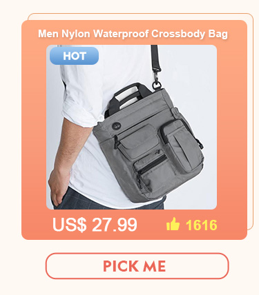 Men Nylon Waterproof Large Capacity Crossbody Bag