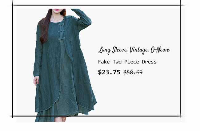 Fake Two-Piece Dress
