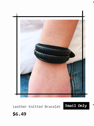 Leather Knitted Men's Bracelet