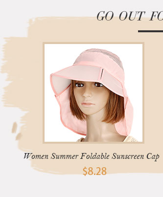 Women Summer Foldable Sunscreen Cap