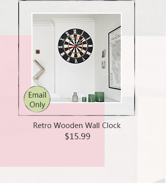 Retro Wooden Wall Clock