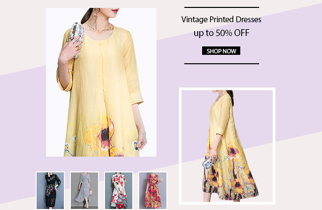 Vintage Printed Dresses