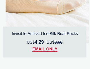 Invisible Antiskid Ice Silk Boat Socks
