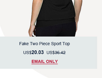Fake Two Piece Sport Top