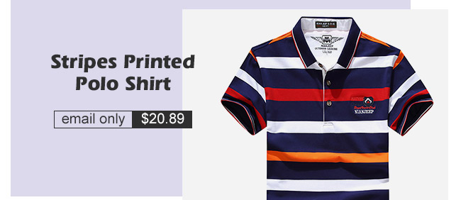Stripes Printed Polo Shirt
