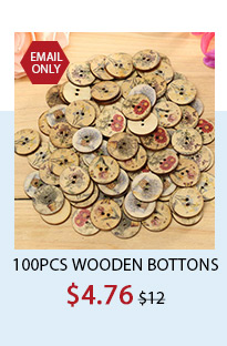 100pcs Wooden Sewing Buttons
