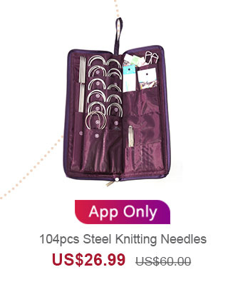 104pcs Steel Knitting Needles