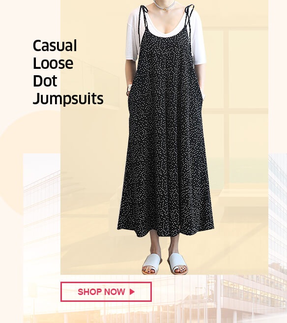 Casual Loose Dot Jumpsuits