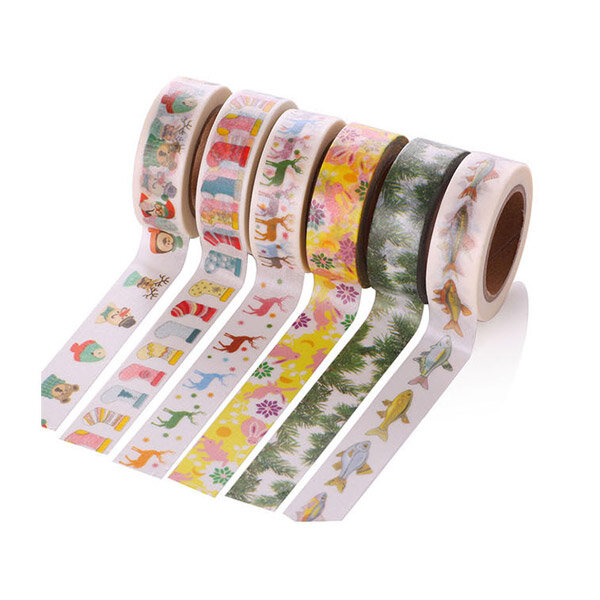 Creative Christmas Tree Santa Claus Tape Decorative Adhesive Washi Tape Masking Sticker DIY Tools