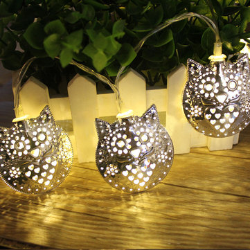 1.8M 10 LED Metal Owl String Lights