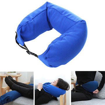Convertible Travel Pillow for Side Back Sleepers Lumbar Support Washable Cushion