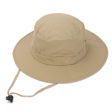 Men Women Wide Brim Outdoor Fishing Hiking Hunting Bucket Cap UV Protection Sun Hat