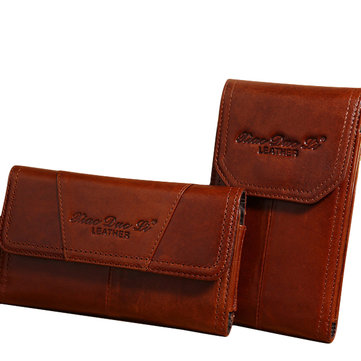 Genuine Leather Waist Bag Solid Crossbody Bag Multi-functional Phone Bag For Men
