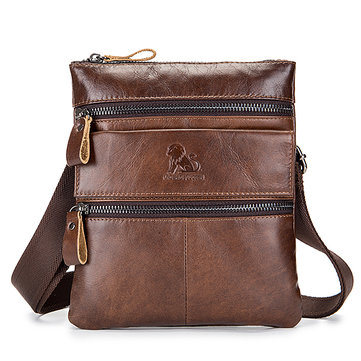 Genuine Leather Business Casual Shoulder Crossbody Bag