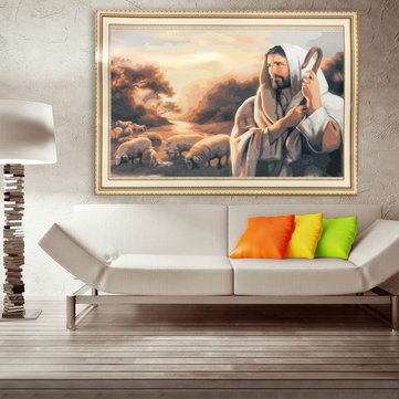 40*50CM Frameless Elegant Arylic Paint By Number Kit God's Love Home Decor