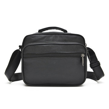 Genuine Leather Crossbody Bag Multi Pocket Business Shoulder Bag For Men