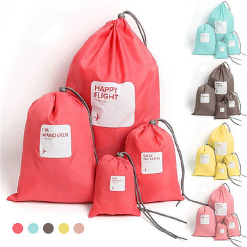 Casual 4 PCS Nylon Waterproof Beam Port Storage Bag Clothes Shoes Cosmetic Bag Travel Bag