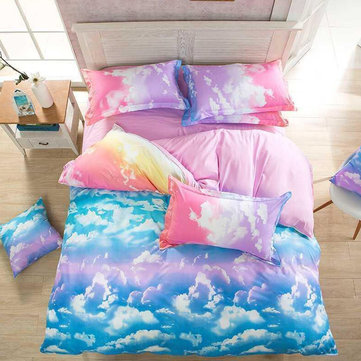 Cloud Print Single Twin King Quilt Duvet Cover Bedding