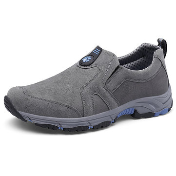 Men Cloth Slip Resistant Slip On Hiking Casual Sneakers