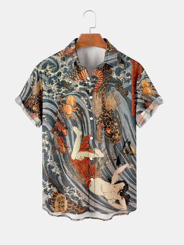 Chinese Myth Print Shirts